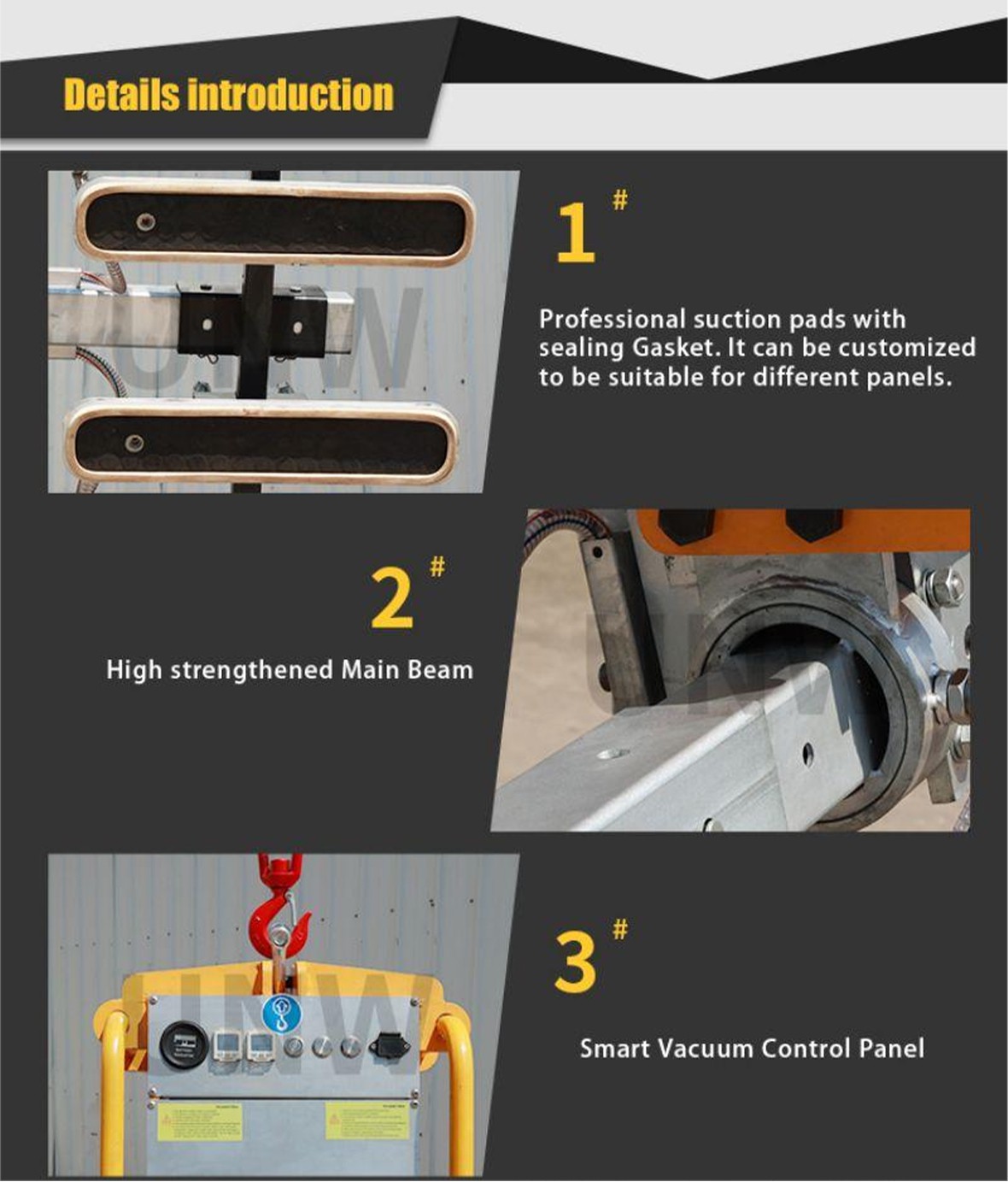 High quality vacuum lifter for sandwich panels